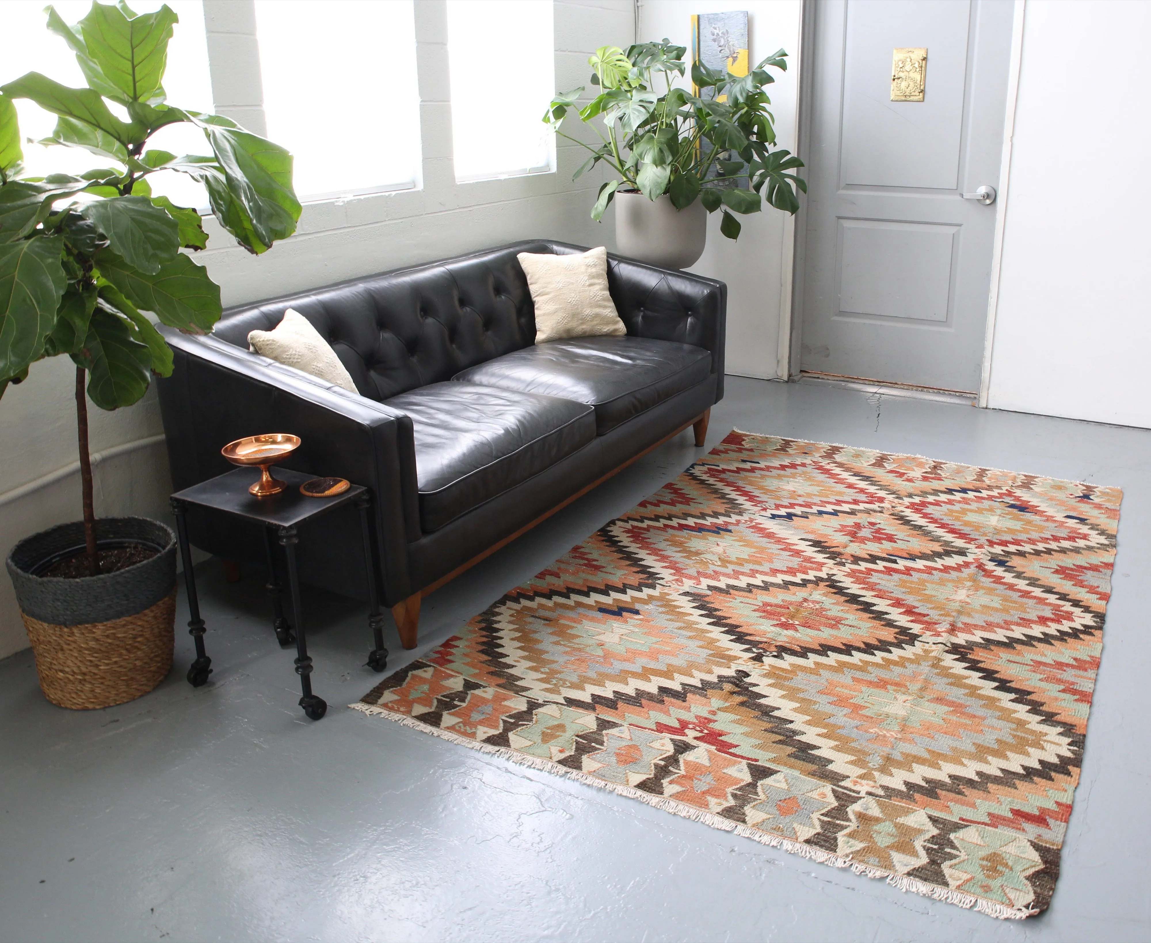 Vintage Turkish Anatolian Kilim Rug