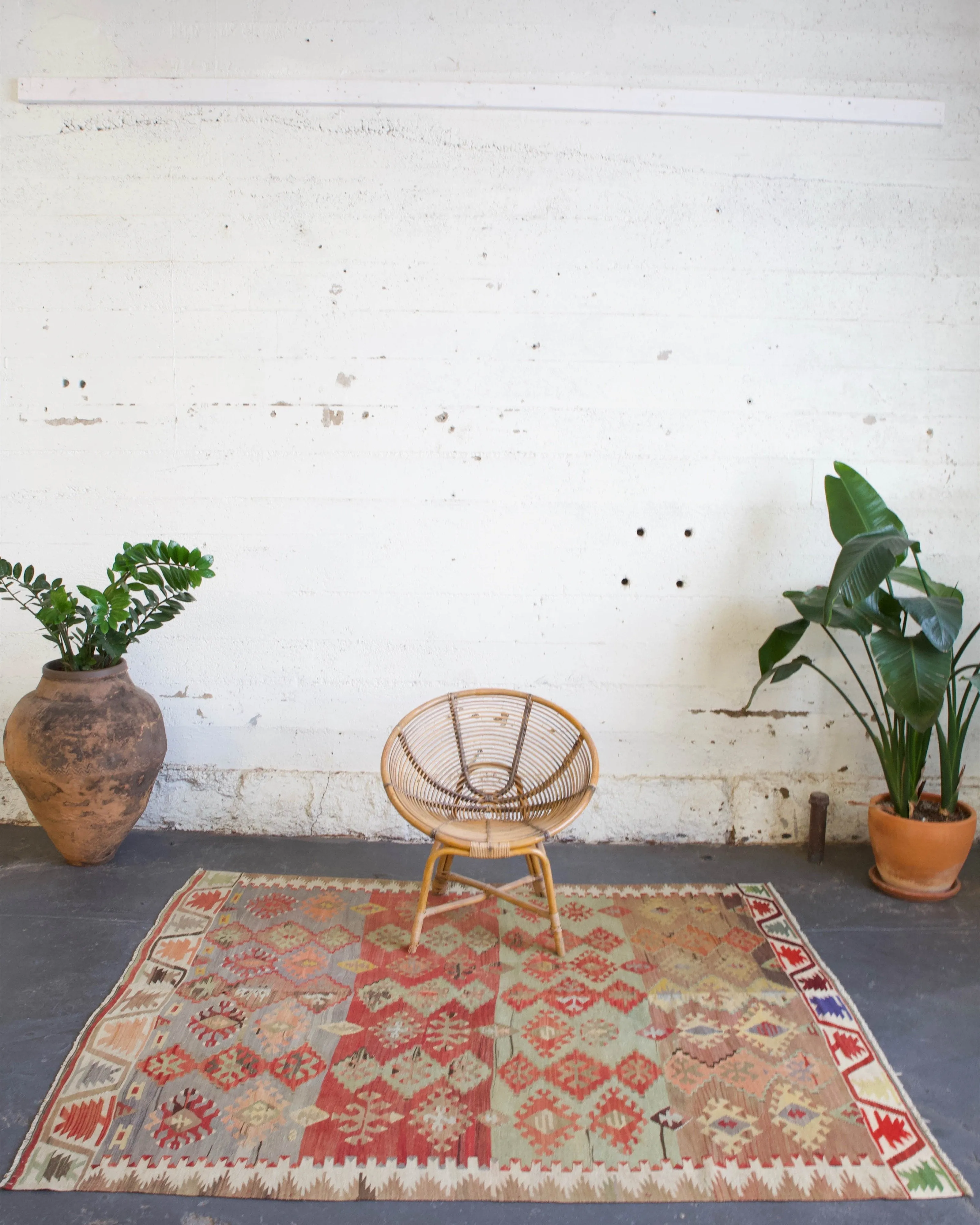 Vintage Turkish Anatolian Kilim Rug