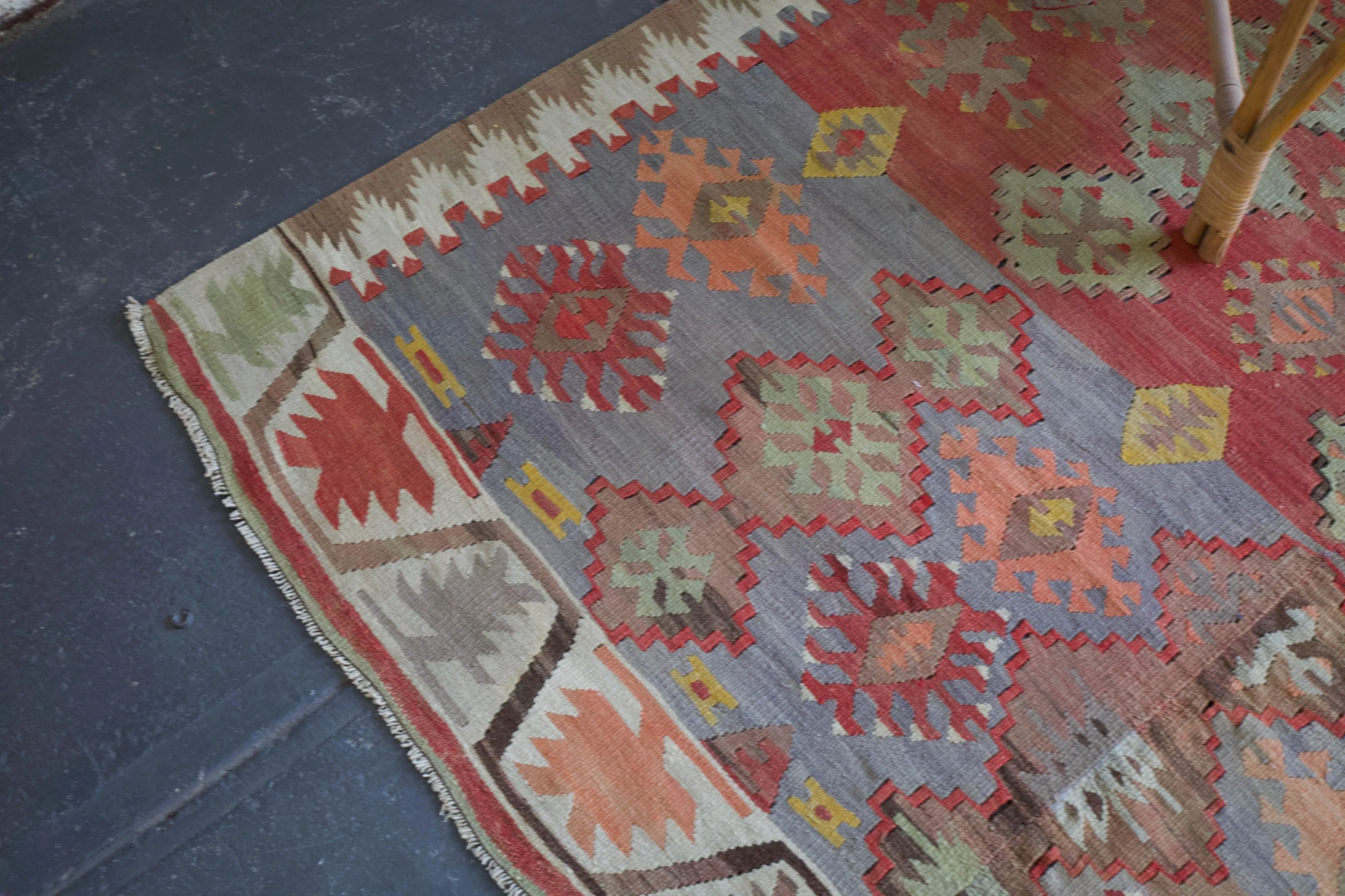 Vintage Turkish Anatolian Kilim Rug