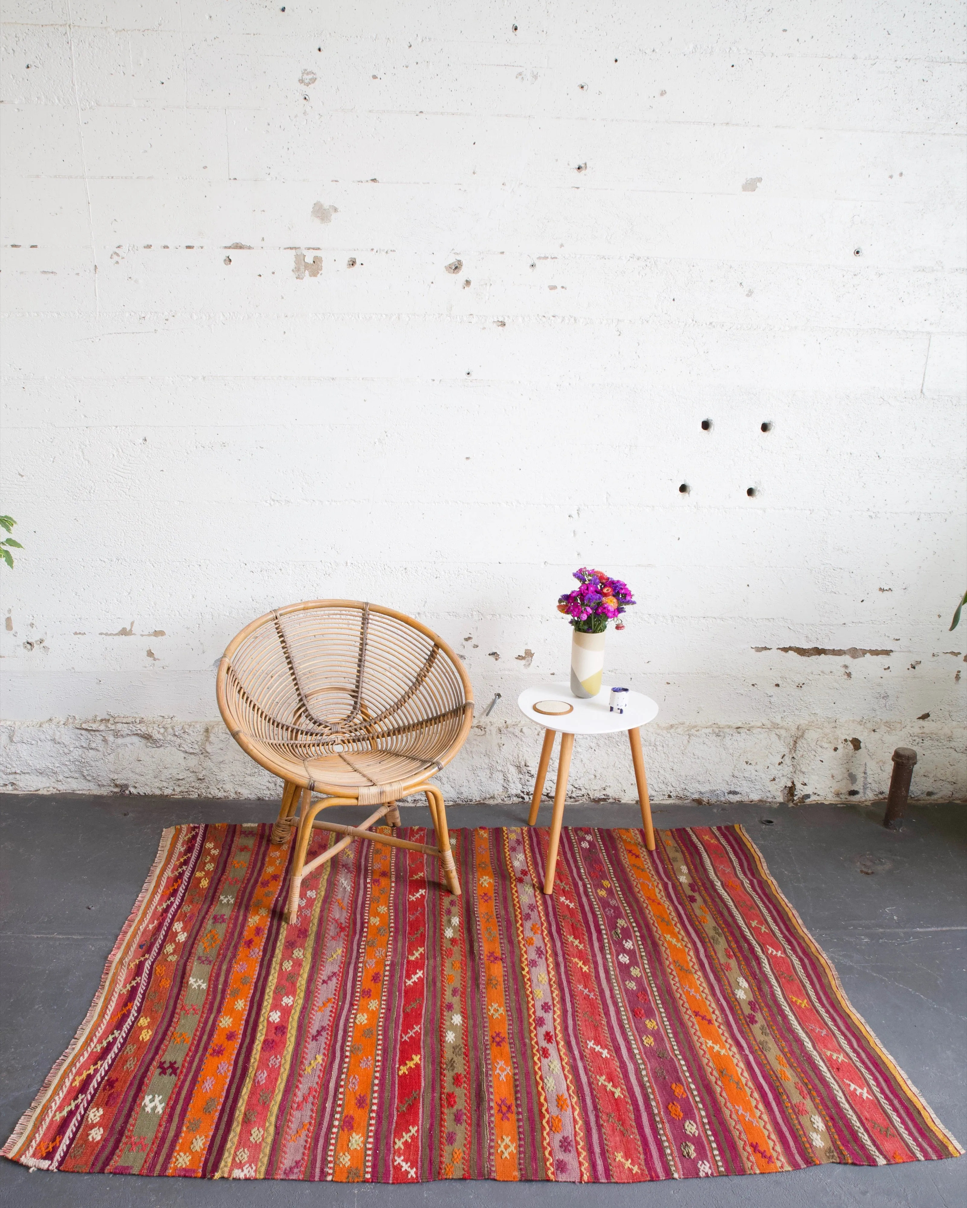 Vintage Turkish Anatolian Kilim Rug