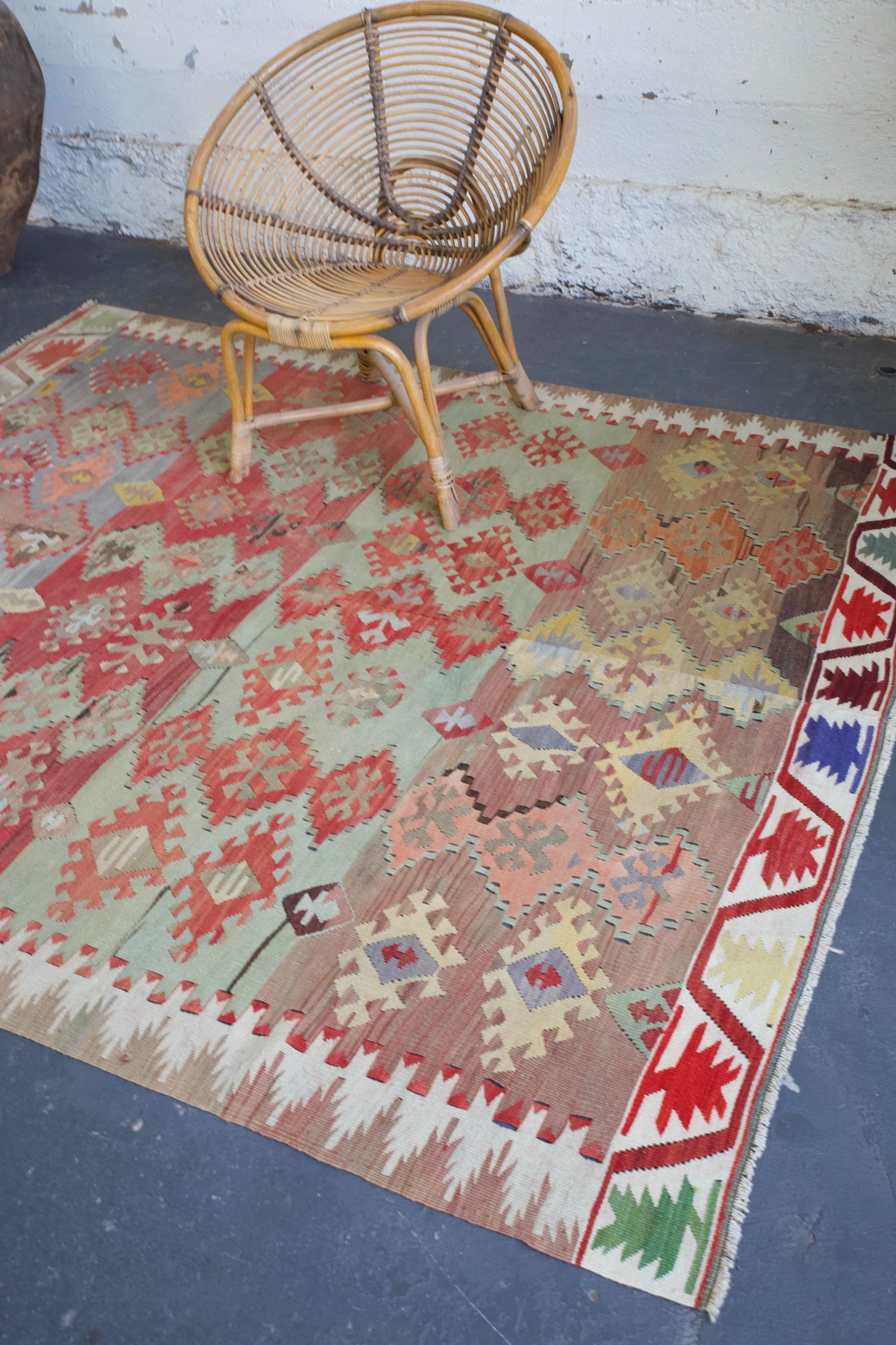 Vintage Turkish Anatolian Kilim Rug