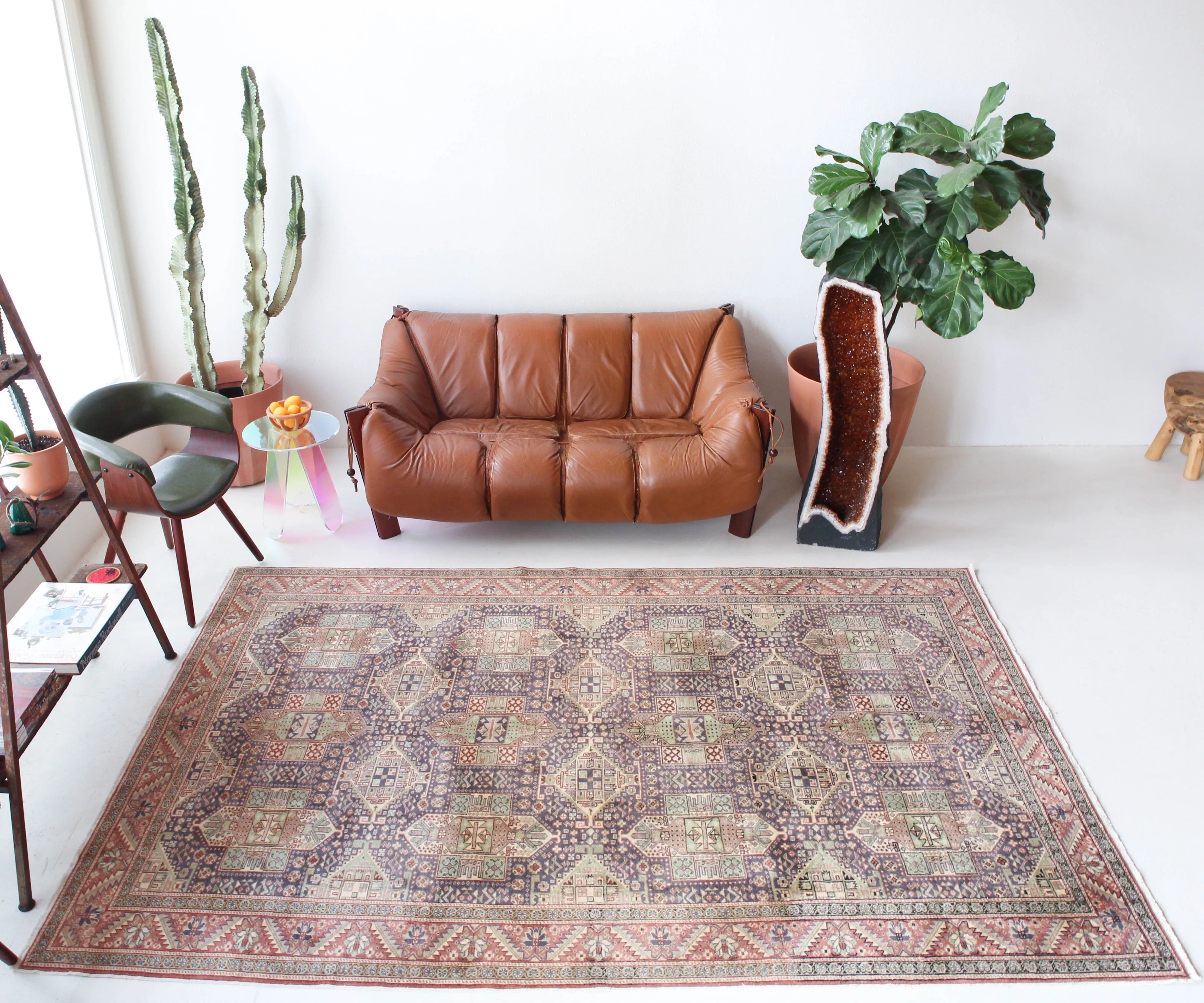 Vintage Turkish Kayseri Rug 6'6" x 9'8"