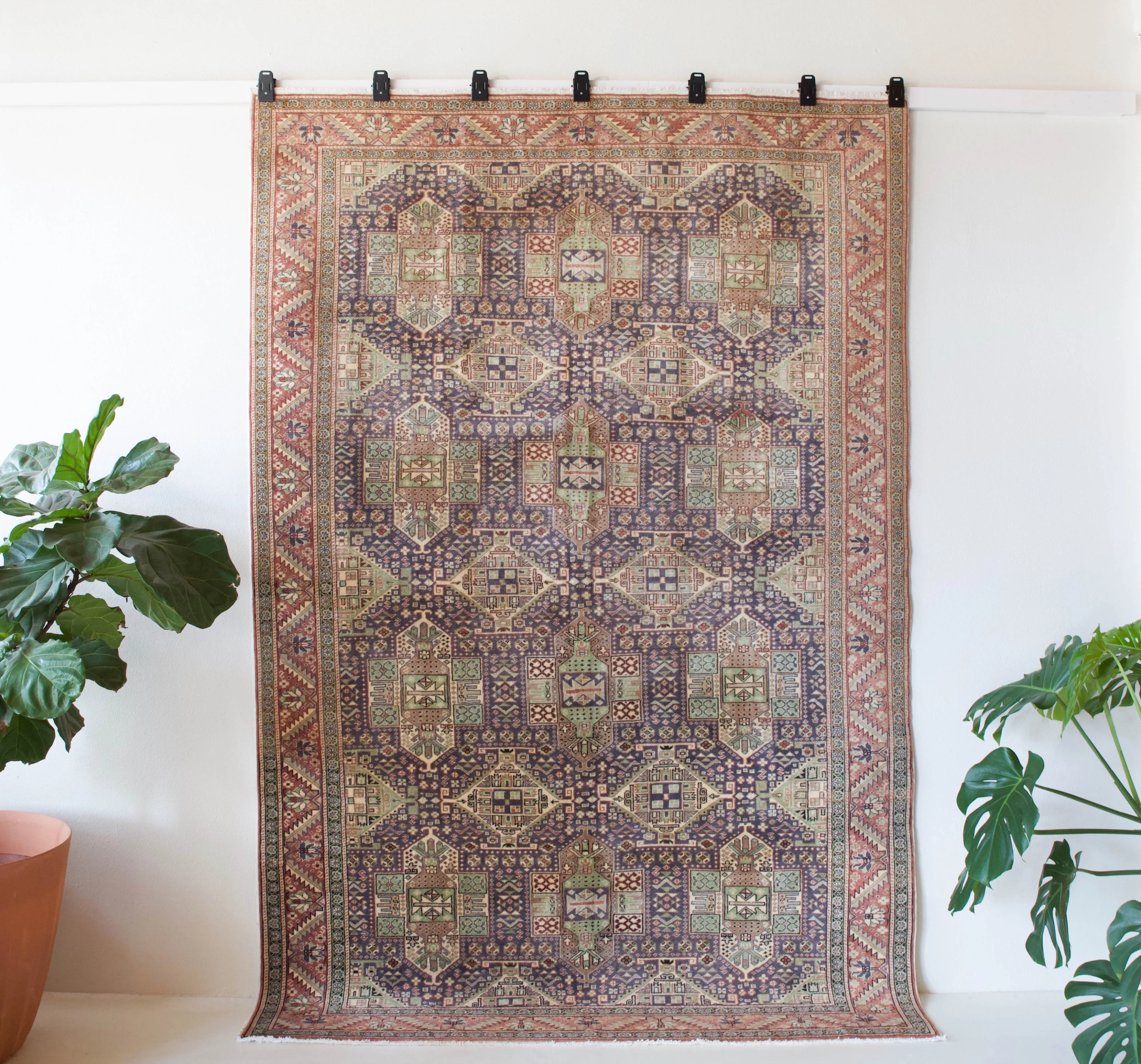 Vintage Turkish Kayseri Rug 6'6" x 9'8"