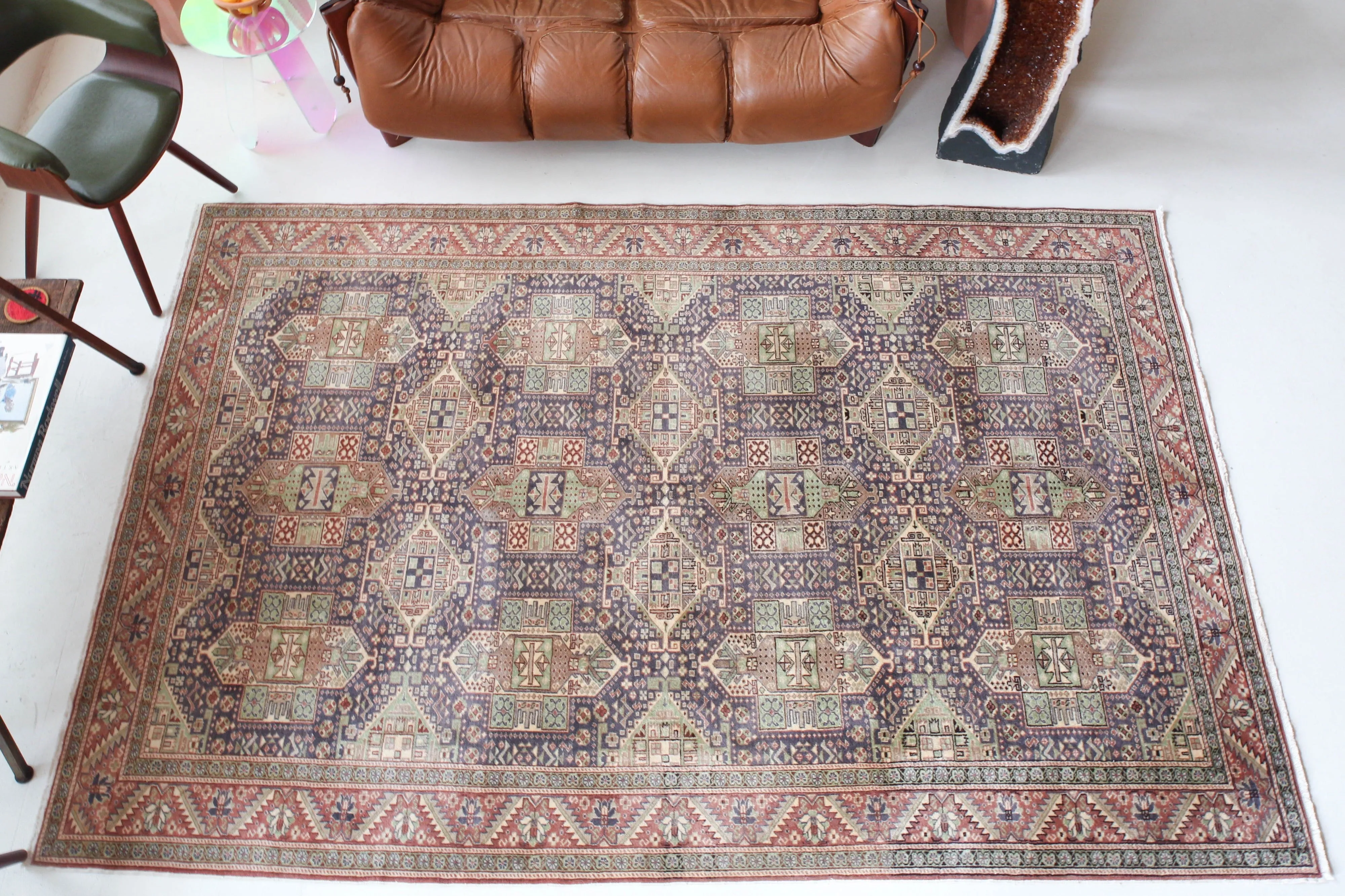 Vintage Turkish Kayseri Rug 6'6" x 9'8"