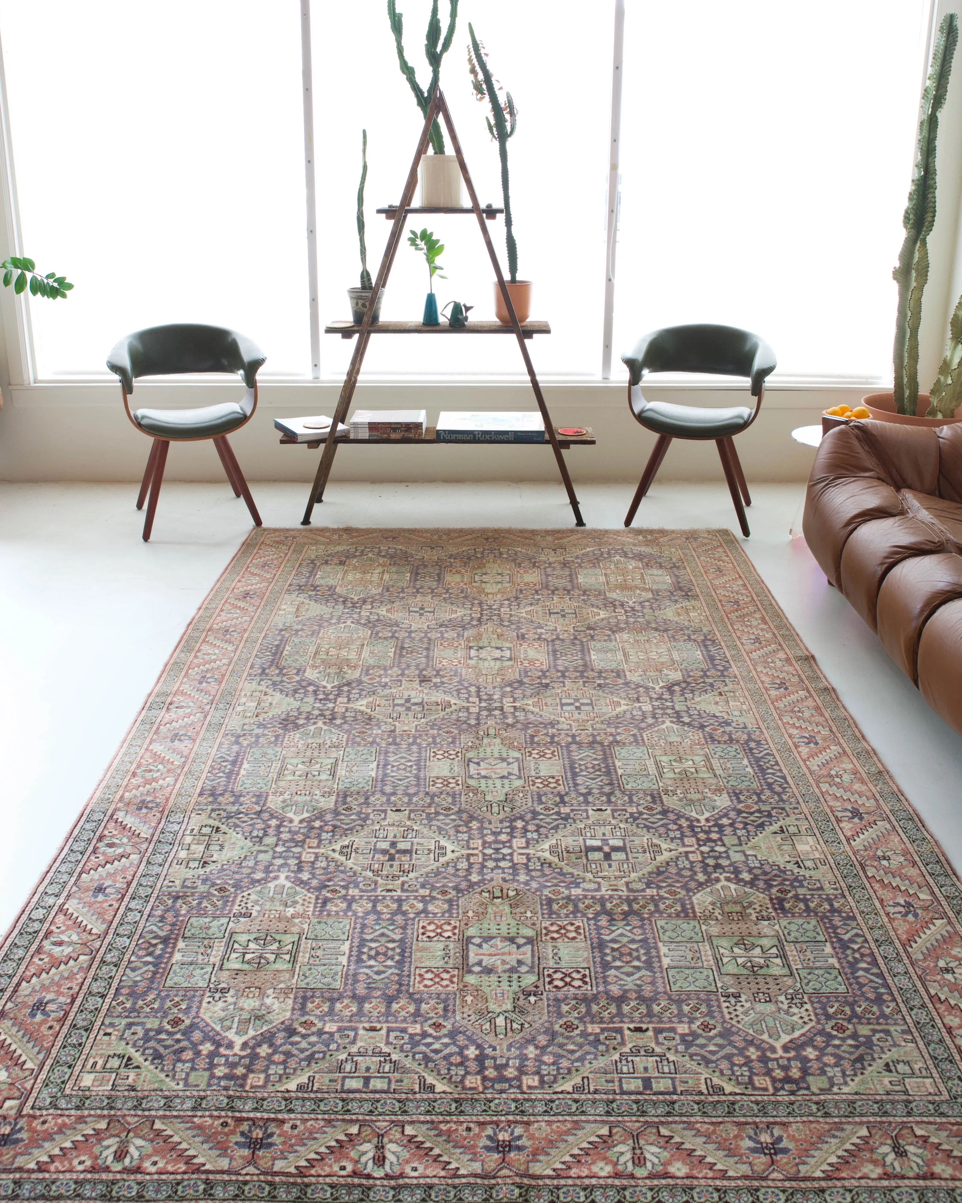 Vintage Turkish Kayseri Rug 6'6" x 9'8"