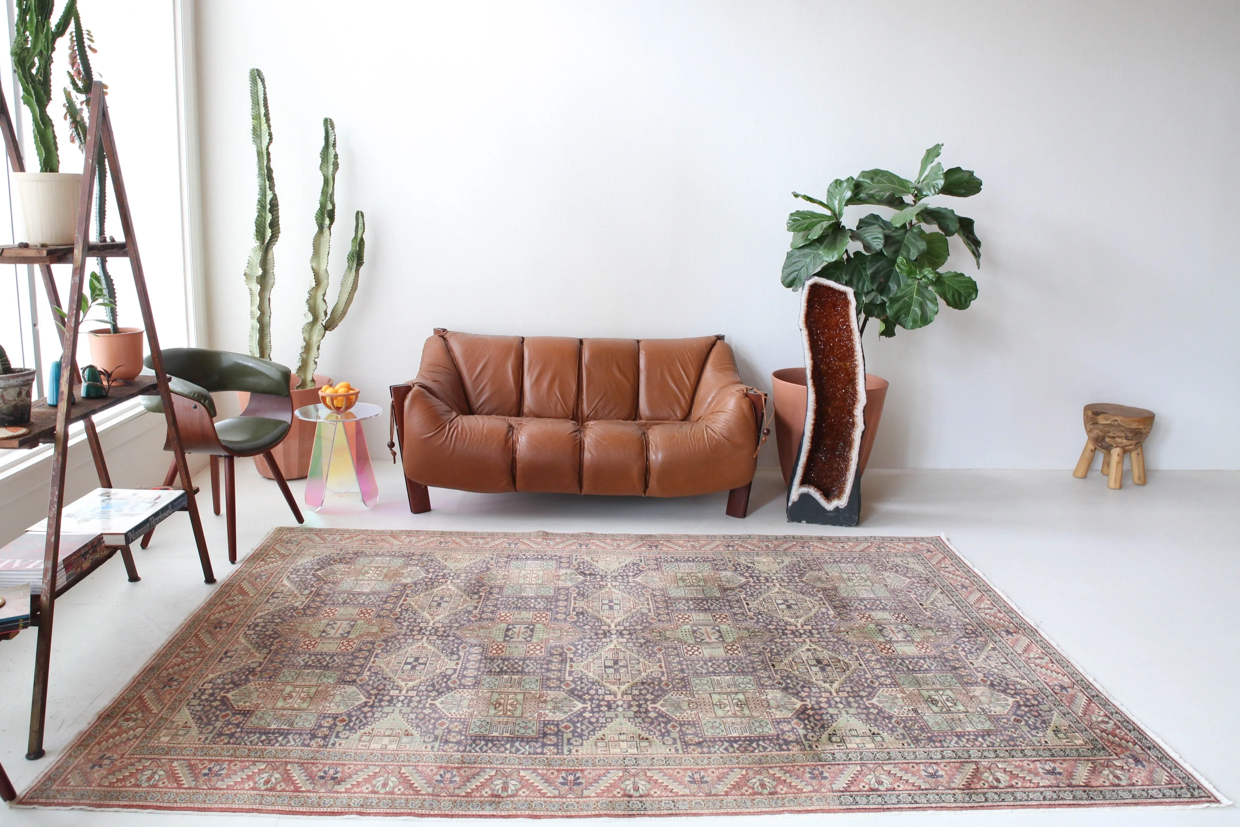 Vintage Turkish Kayseri Rug 6'6" x 9'8"