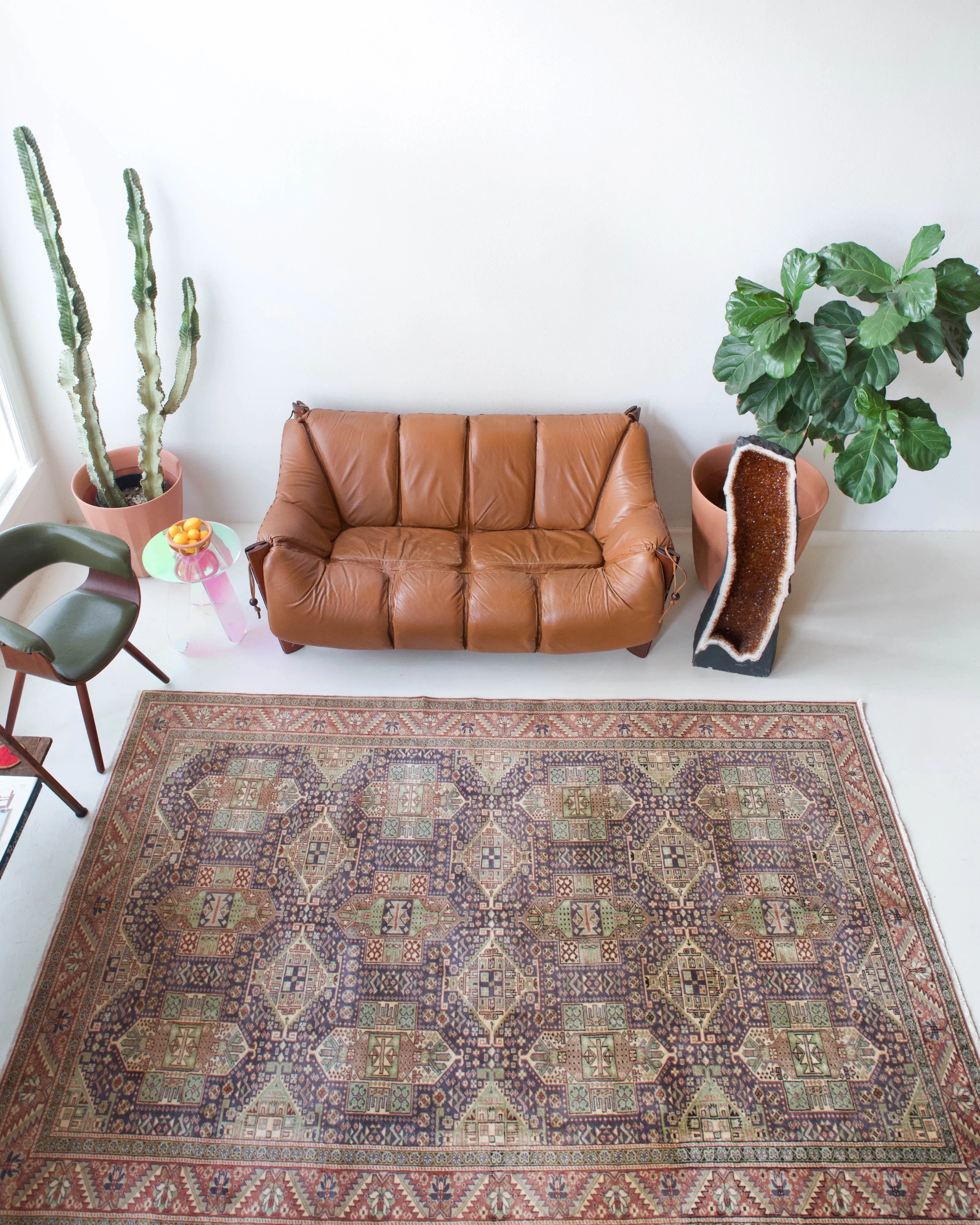 Vintage Turkish Kayseri Rug 6'6" x 9'8"