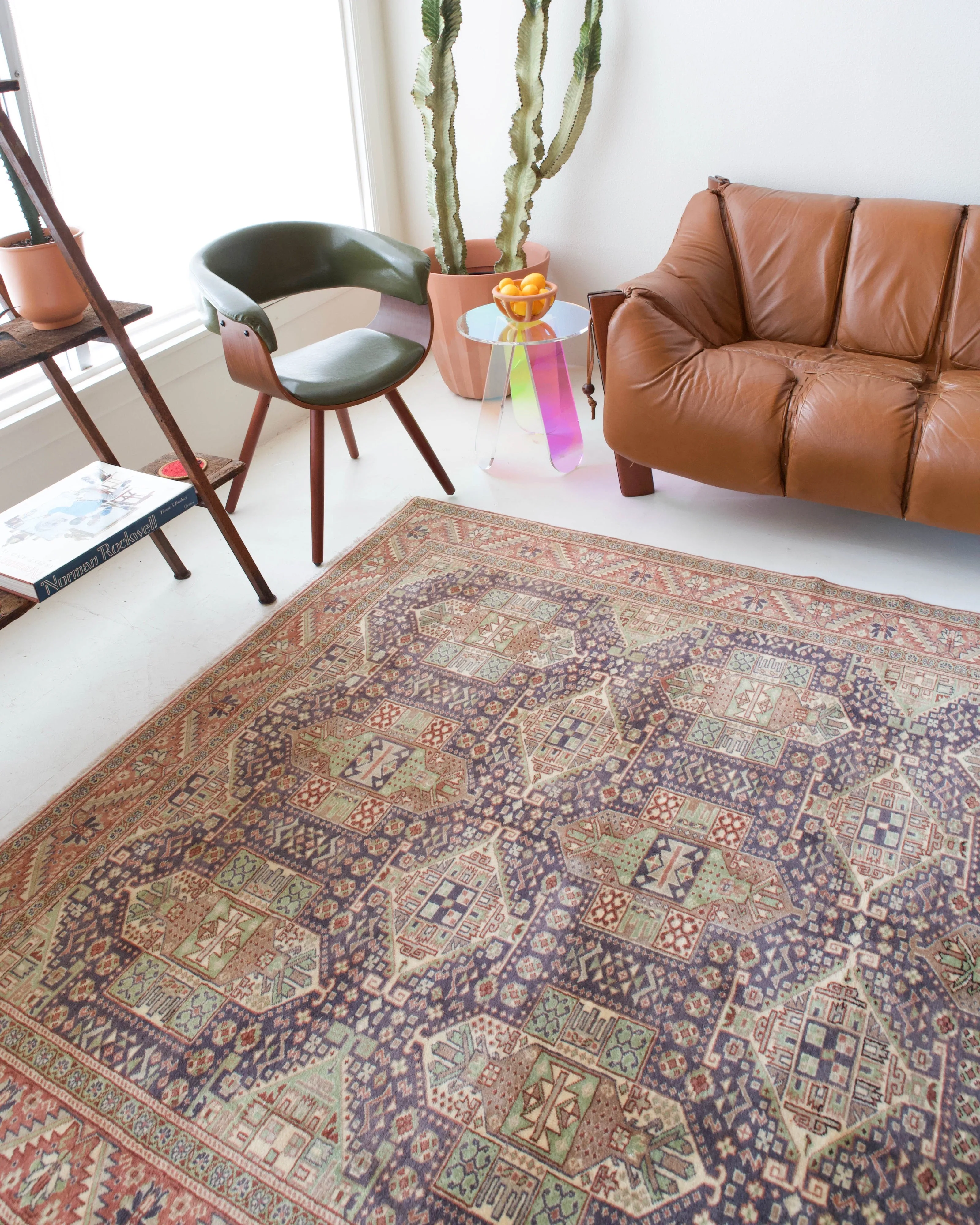 Vintage Turkish Kayseri Rug 6'6" x 9'8"