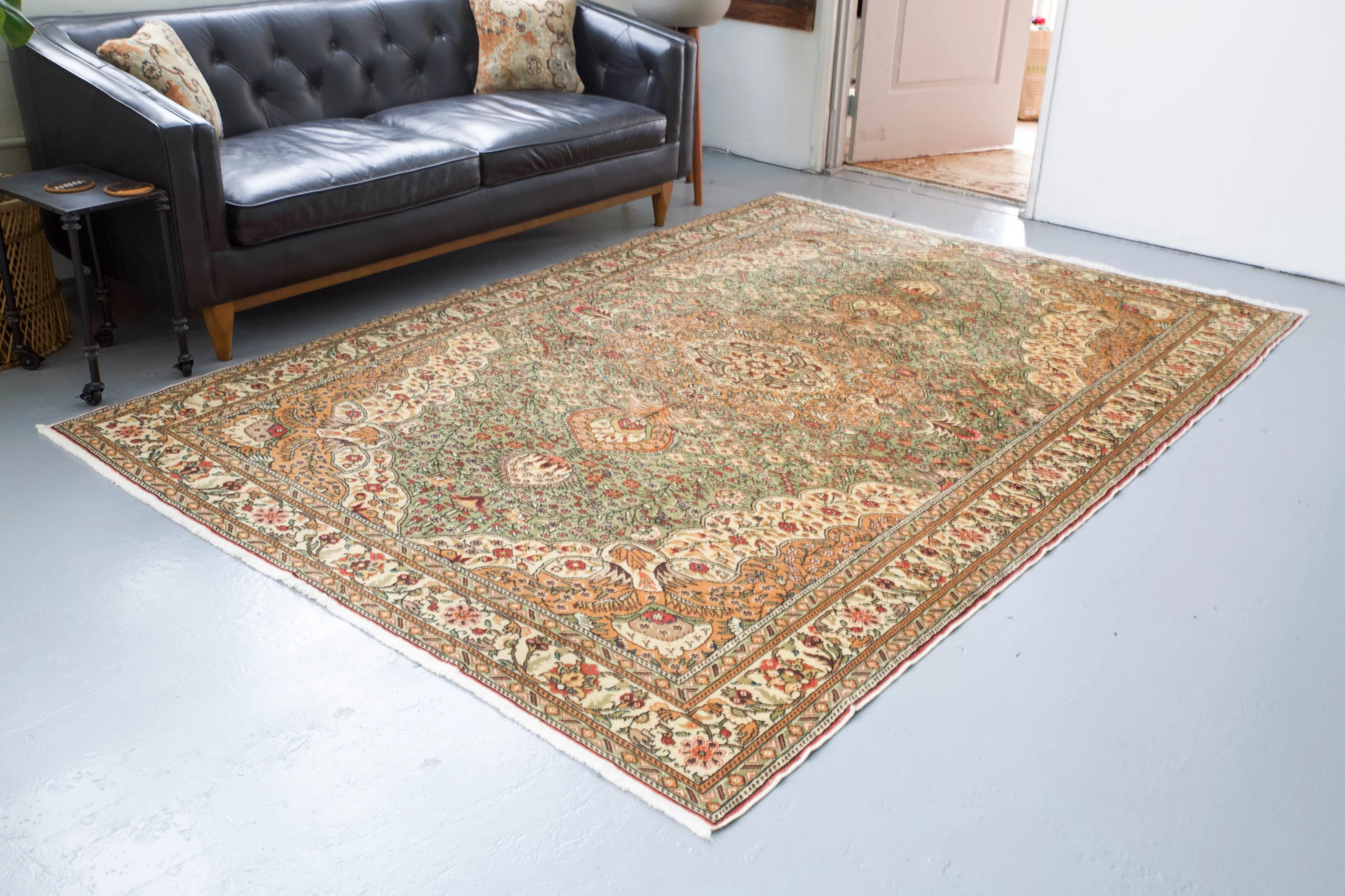 Vintage Turkish Kayseri Rug 6'8" x 10'