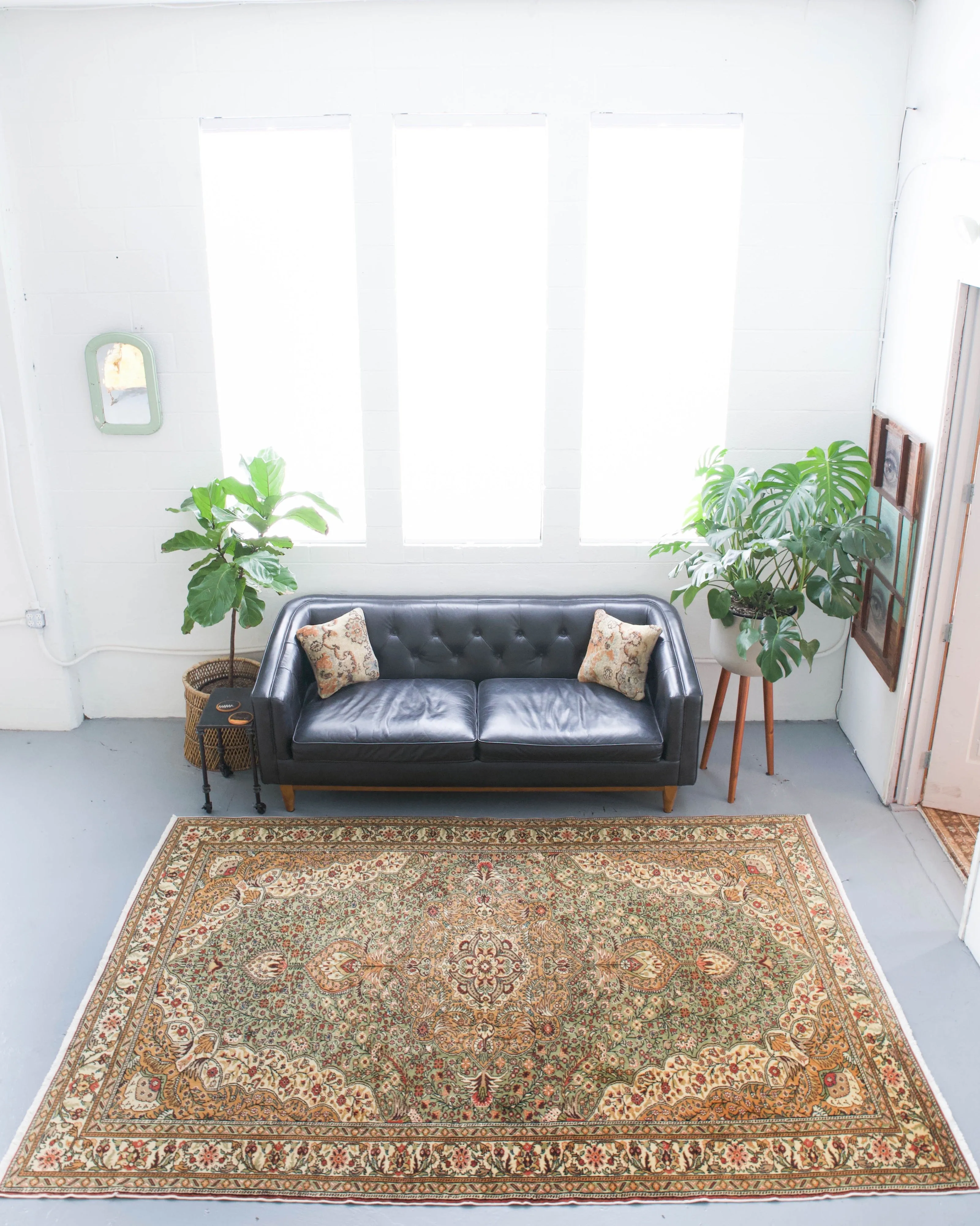 Vintage Turkish Kayseri Rug 6'8" x 10'