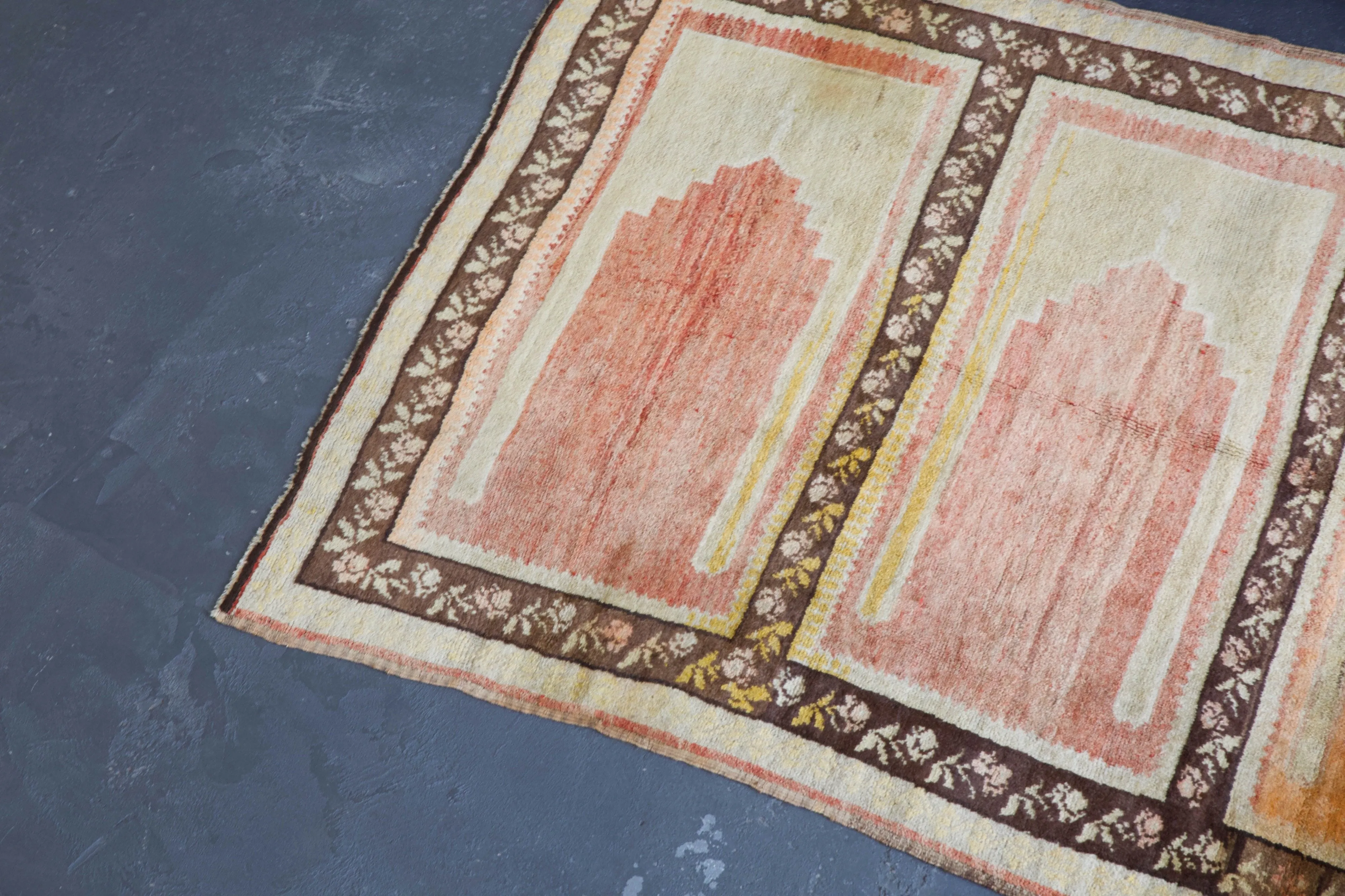 Vintage Turkish Konya Saf  Rug 5'5" x 10'7"