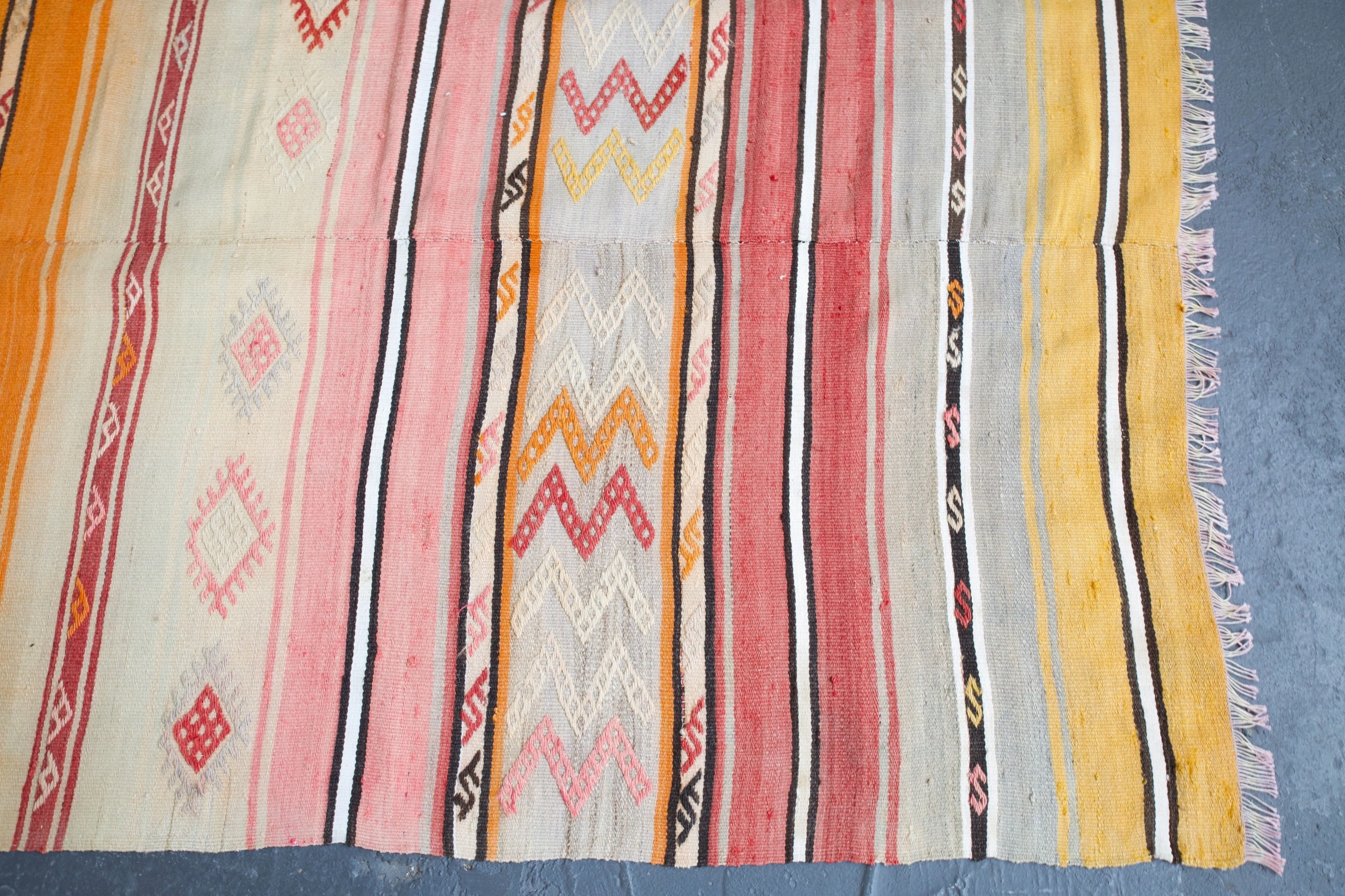 Vintage Turkish western Anatolian Kilim Rug