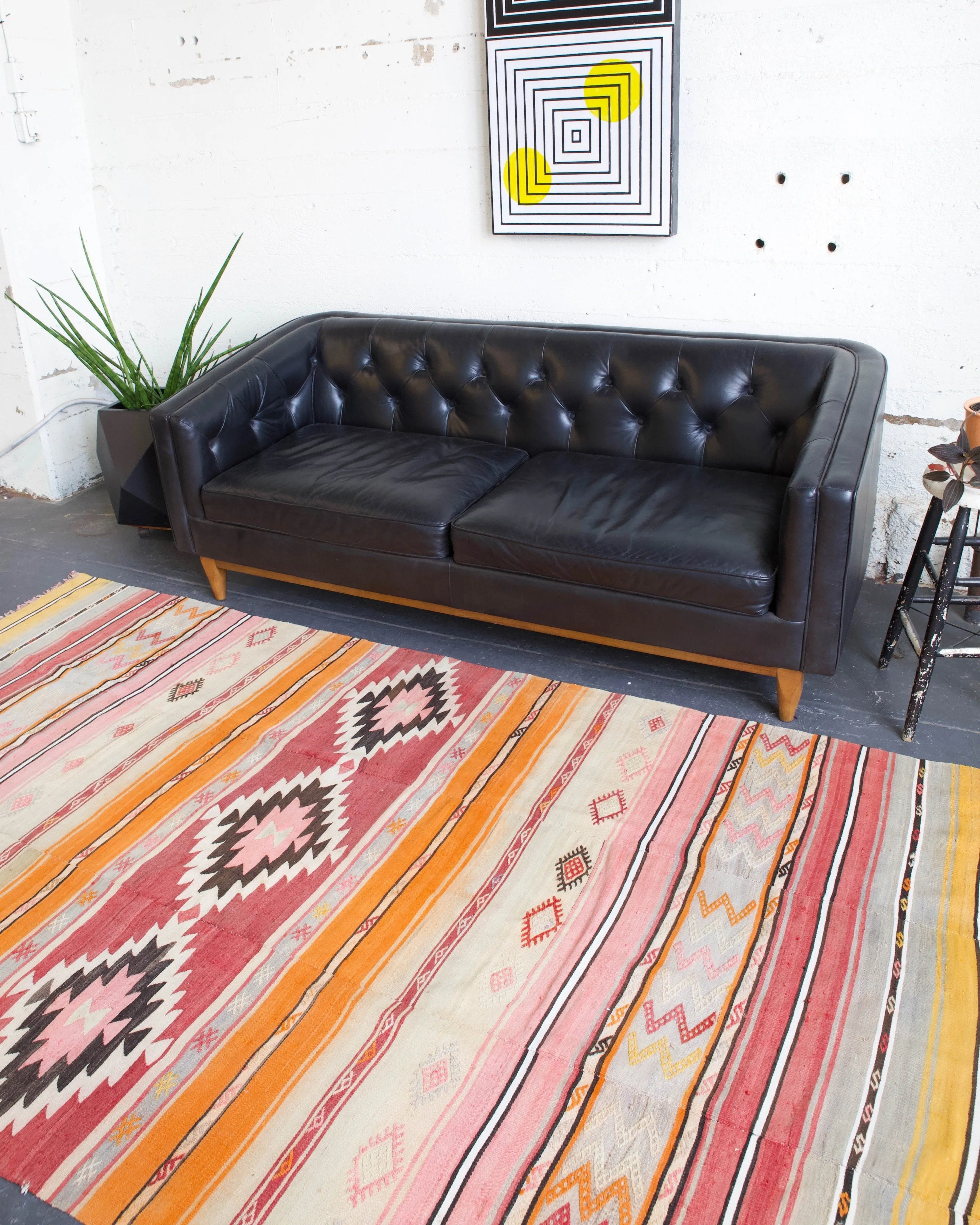 Vintage Turkish western Anatolian Kilim Rug