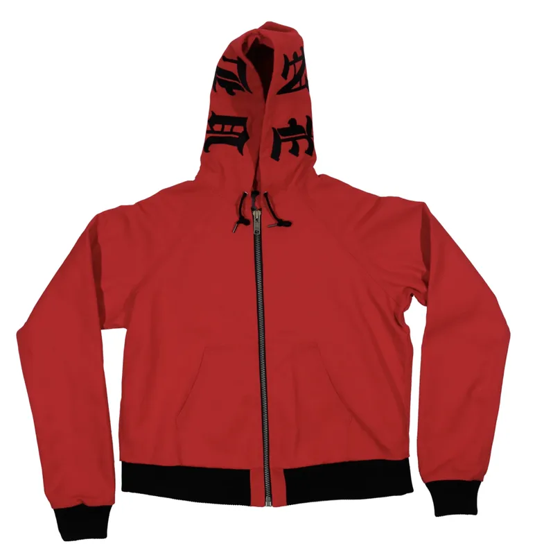 VLONE RED ZIP UP JACKET