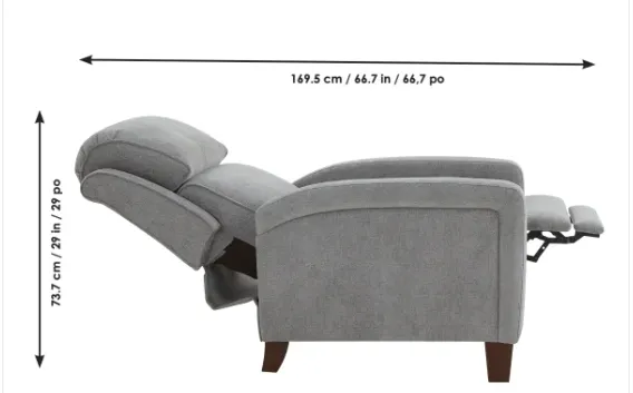 Wessen Fabric Pushback Recliner - new