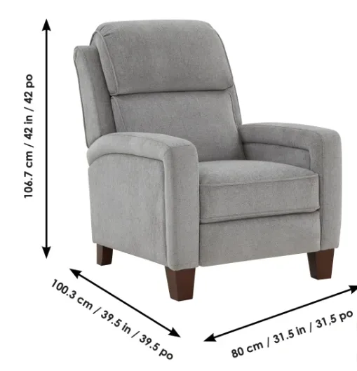 Wessen Fabric Pushback Recliner - new