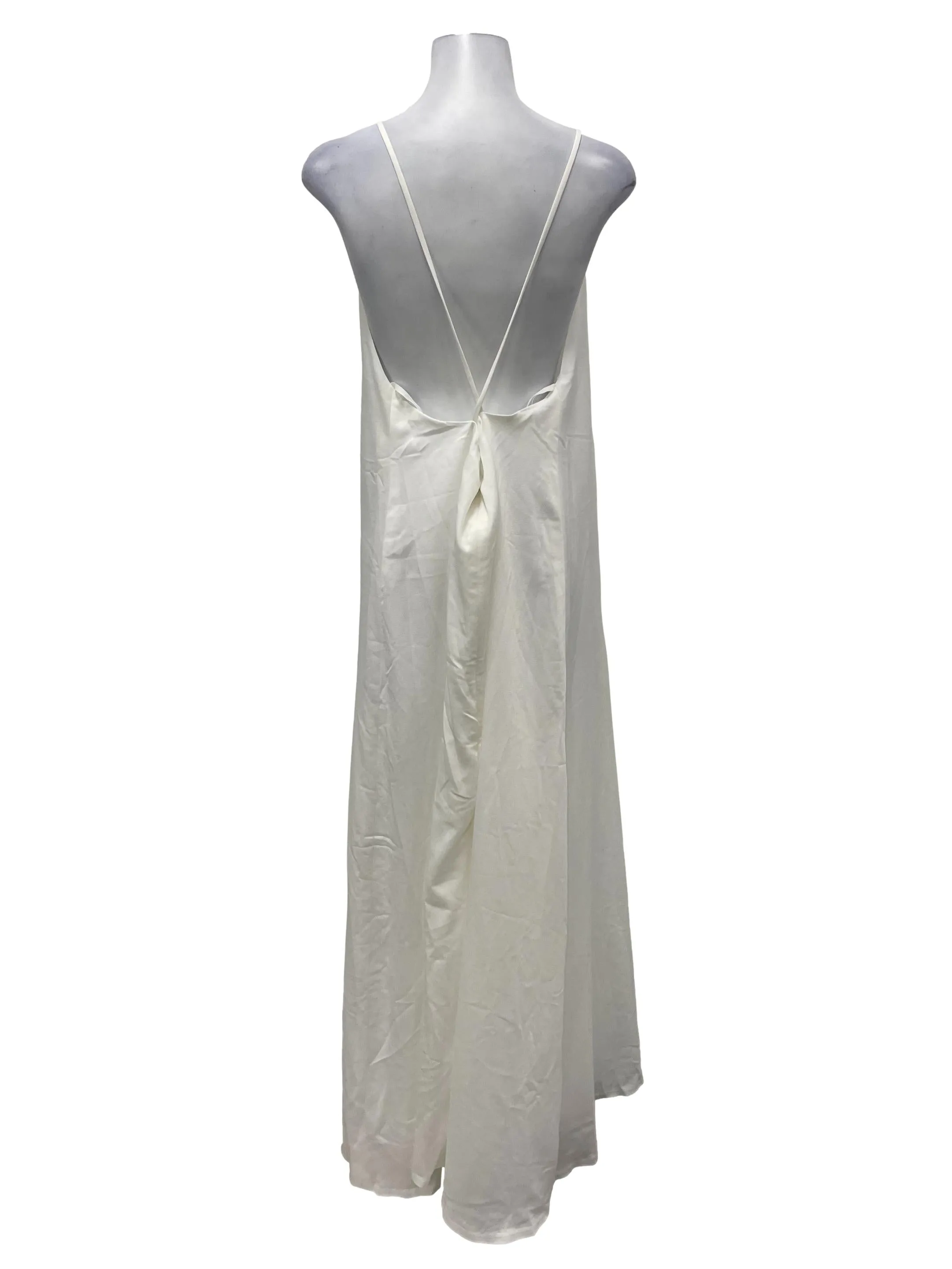 White V-Neck Cami Maxi Dress
