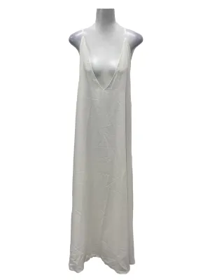 White V-Neck Cami Maxi Dress