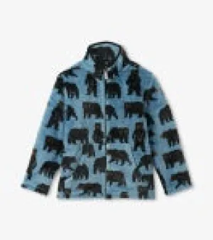 Wild Bears fuzzy fleece zip up
