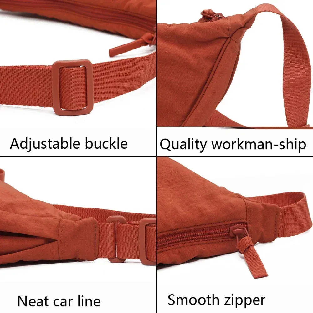 Women's Large Capacity Half Moon Travel Chest Bag - Crossbody Messenger