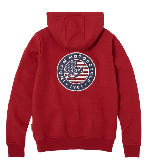 Women's USA Flag Hoodie, Red