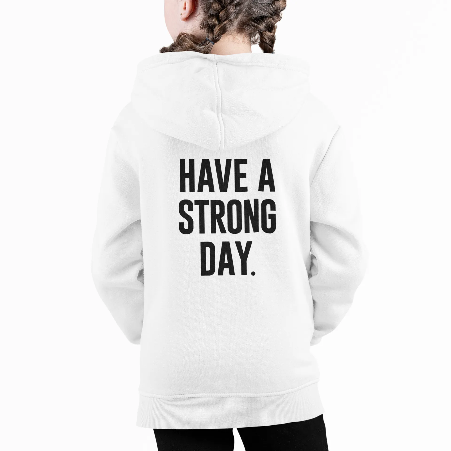 Youth Logo Statement Zip Up Hoodie - White