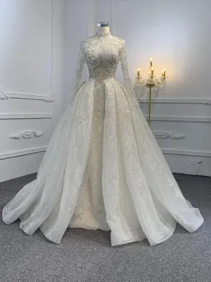 Z035-BYG SPEICAL OWN DESIGN WITH SUPER HEAVY BEADING MERMAID DRESS