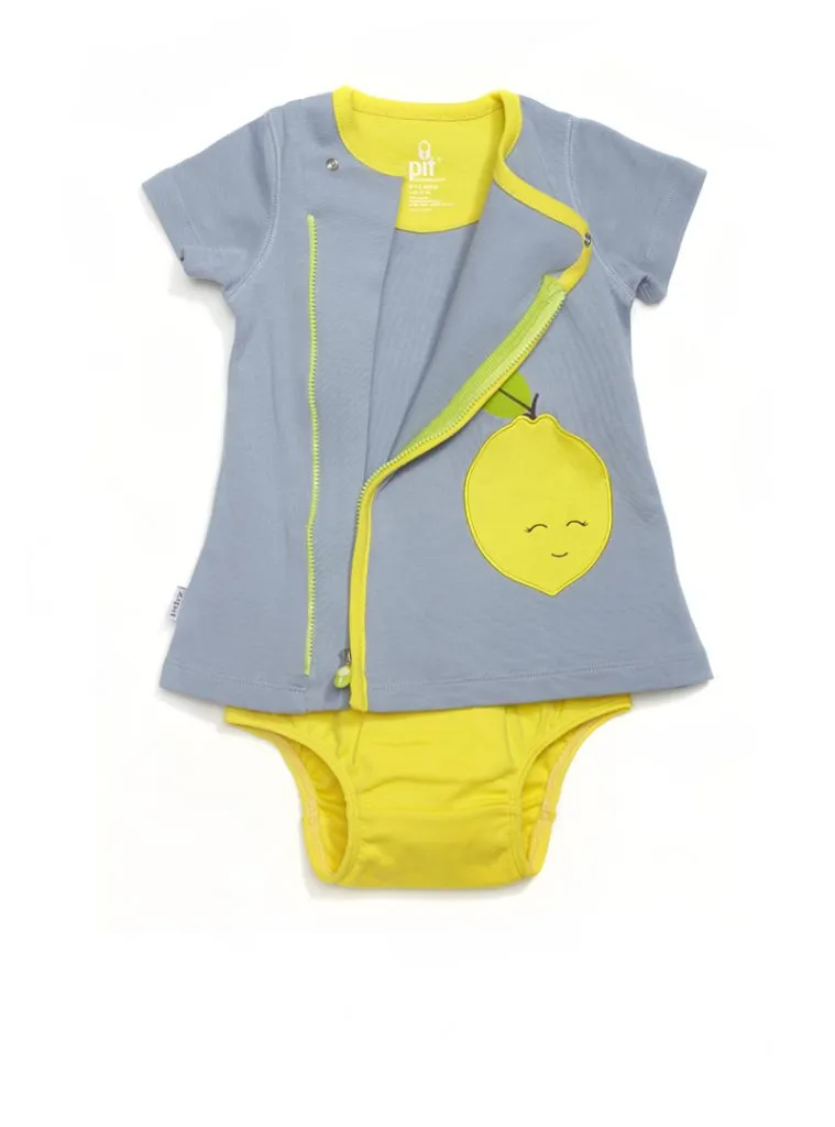 zip-up lemon dress