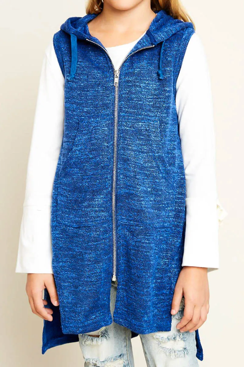 Zip Up Tunic Hoodie