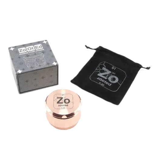 Zooted 4-Piece Herb Grinder - Rose Gold