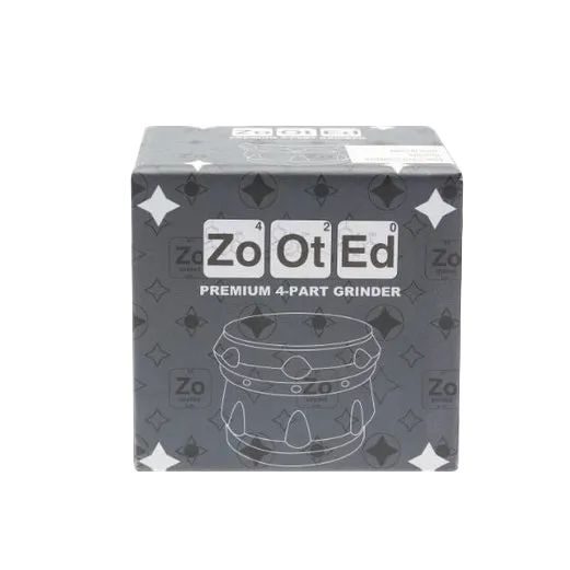 Zooted 4-Piece Herb Grinder - Silver