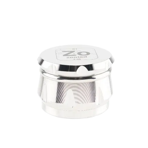 Zooted 4-Piece Herb Grinder - Silver
